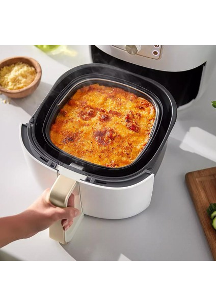 Xxl 7,3 Litre Yüksek Hacim, Twin Turbostar Teknolojili Ultra Premium Airfryer Inci Beyazı - LUCİOLE BEYAZ LAMBADER HEDİYE!