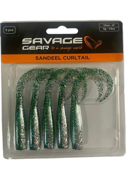 Lb Sandeel Curltail 10CM 5gr 5ADET Silikon Yem (Baby Mack)