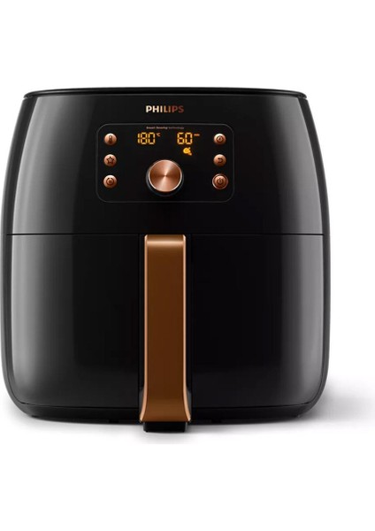 Xxl 7,3 Litre Ultra Premium Airfryer Siyah Bakır - Yeni Seri - LUCİOLE BEYAZ LAMBADER HEDİYE!