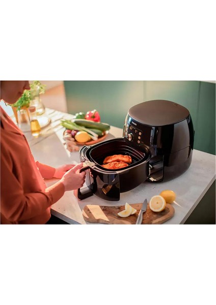 Xxl 7,3 Litre Ultra Premium Airfryer Siyah Bakır - Yeni Seri - LUCİOLE BEYAZ LAMBADER HEDİYE!