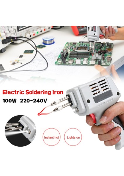 Çantalı 100W Tabanca Havya Seti Lehim Makinası Pompa Pasta Zımpa