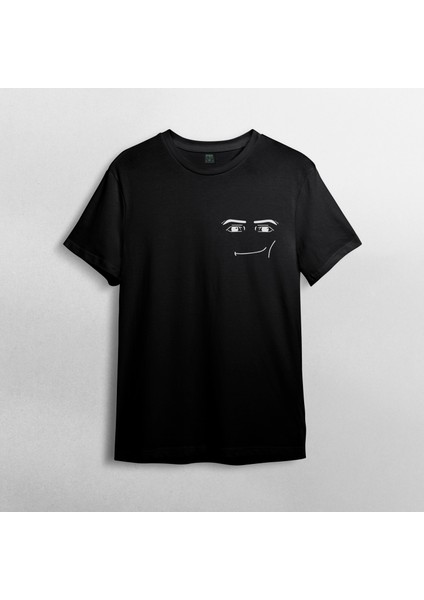 Roblox Man Face %100 Pamuklu Bisiklet Yaka T-Shirt Model - 1