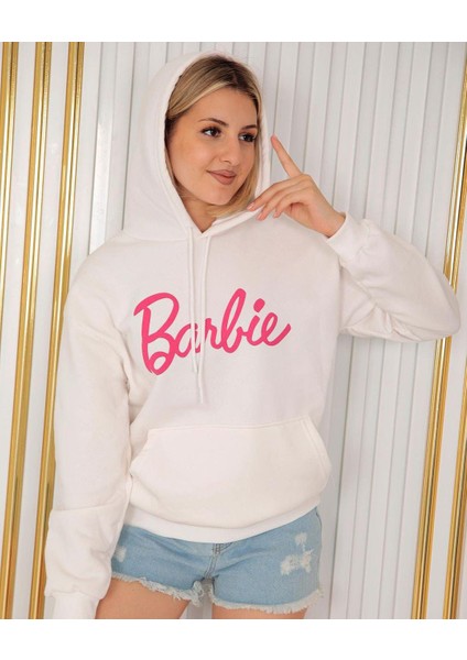 Barbie Kadın Kapüşonlu Sweatshirt