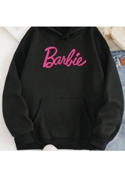 Esra Butik Hane Barbie Kadın Kapüşonlu Sweatshirt