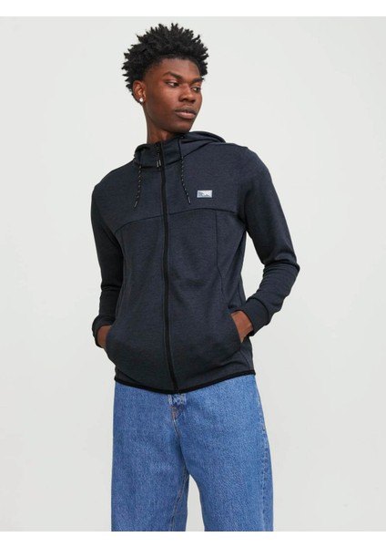 Erkek Sweatshirt Koyu Lacivert 12204926 Jcoaır Sweat Zıp Hood