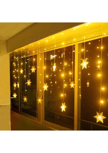 Kar 4m 96 LED 19 Saçak 40-50-60 cm Gün Işığı Kartanesi Boyutu:7 cm