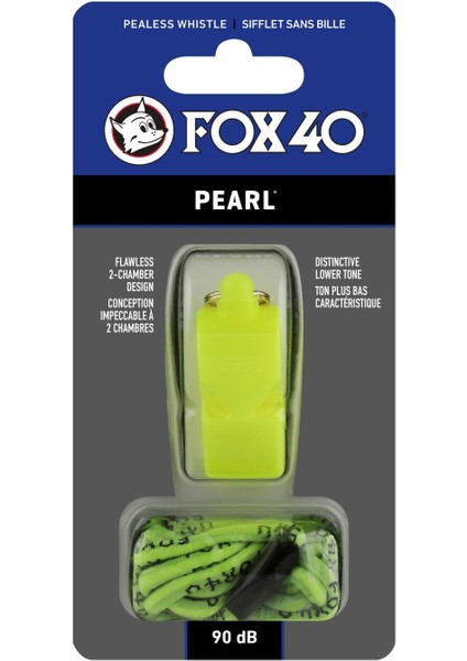 Fox 40 Pearl Safety Düdük Neon Sari - Ipli 9703-1308