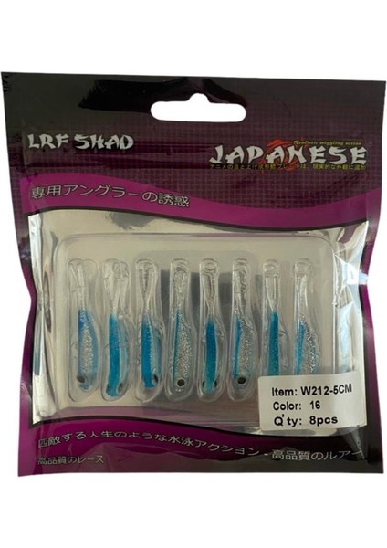 Sasi Japanese Lrf Shad W212 (5cm 8 Adet) Silikon Yem