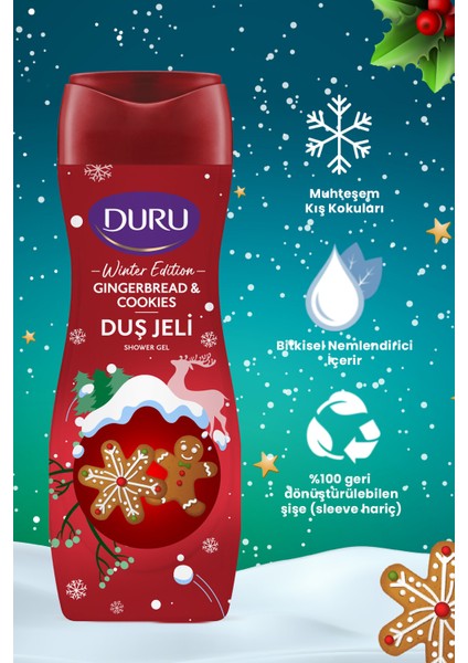 Winter Edition Gingerbread & Cookies Duş Jeli 3 x 450 ml Duş Lifi