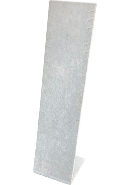 Kolye & Zincir Standı Ayaklı Gri Süet 40 cm