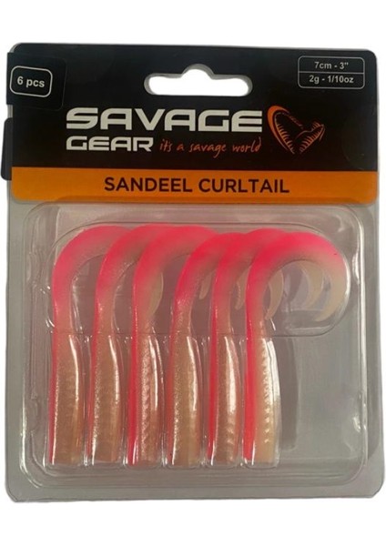 Lb Sandeel Curltail 7cm 2gr 6 Adet Silikon Yapay Yem