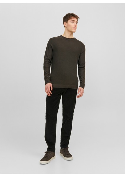 Bisiklet Yaka Standart Haki Erkek Kazak 12240711_JPRBLAANDERSON Knıt Struct fiyatları