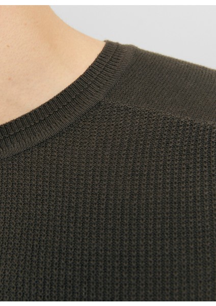 Bisiklet Yaka Standart Haki Erkek Kazak 12240711_JPRBLAANDERSON Knıt Struct indirimleri