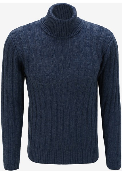 Bisiklet Yaka Slim Fit Lacivert Erkek Kazak 61101130