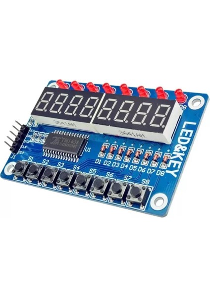 TM1638 Modülü Anahtar Ekran AVR Arduino 8-Bit Dijital LED Kartı