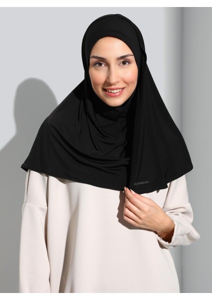 ST500-SANDY Türban Şal 01 Siyah - Siyah - Ecardin