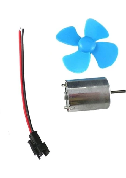 Mikro DC Motor Jeneratör Seti (Pervane Dahil)