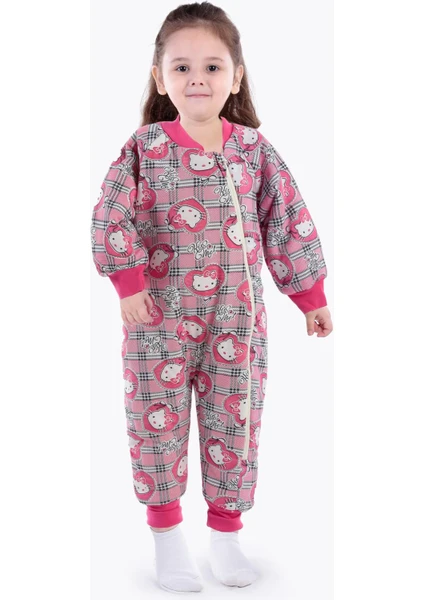 Elyaf Dolgulu 2.5 Tog Fuşya Hello Kitty Desen Çocuk Uyku Tulumu