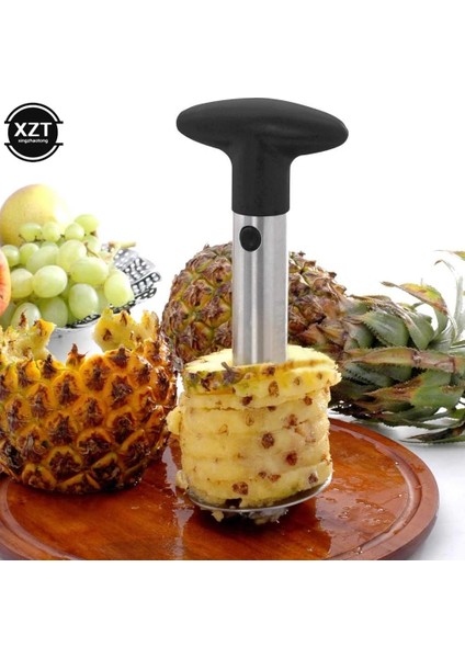 Yeşil Ananas Tart Dilimleme Paslanmaz Çelik Ananas Tart Soyucu Kesici Kolay Meyve Parer Kesici Aracı Mutfak Restoran Aletleri (Yurt Dışından) fiyatları