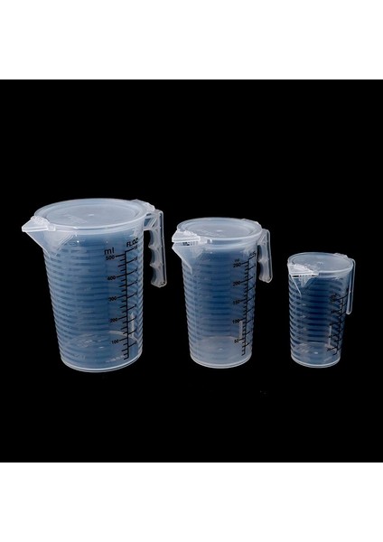 A500 100/250/500ML Plastik Mezun Ölçüm Kabı Sıvı Kabı Epoksi Reçine Silikon Yapma Aracı Şeffaf Karıştırma Kabı (Yurt Dışından)