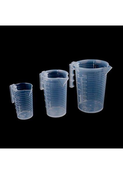 A500 100/250/500ML Plastik Mezun Ölçüm Kabı Sıvı Kabı Epoksi Reçine Silikon Yapma Aracı Şeffaf Karıştırma Kabı (Yurt Dışından)