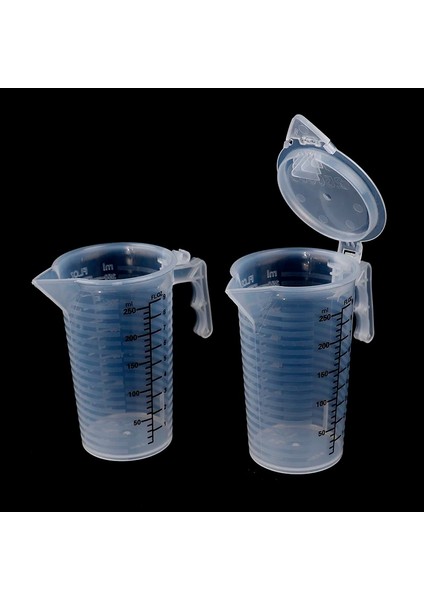 A500 100/250/500ML Plastik Mezun Ölçüm Kabı Sıvı Kabı Epoksi Reçine Silikon Yapma Aracı Şeffaf Karıştırma Kabı (Yurt Dışından)