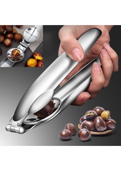 03 304 Paslanmaz Çelik Kestane Makinesi 2-In-1 Kestane Fındık Kesici Ceviz Pense Fındık Kraker Sheller Kestane Açacağı Mutfak Aletleri (Yurt Dışından) fiyatları
