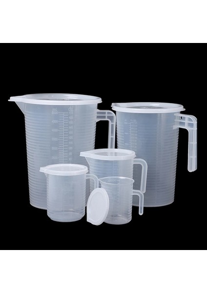 3500ML Mutfak Gereçleri 300-5000ML Şeffaf Plastik Ölçüm Kabı Bardak Kapaklı Mutfak Sıvı Ölçü Sürahi Bardak Konteyner (Yurt Dışından)