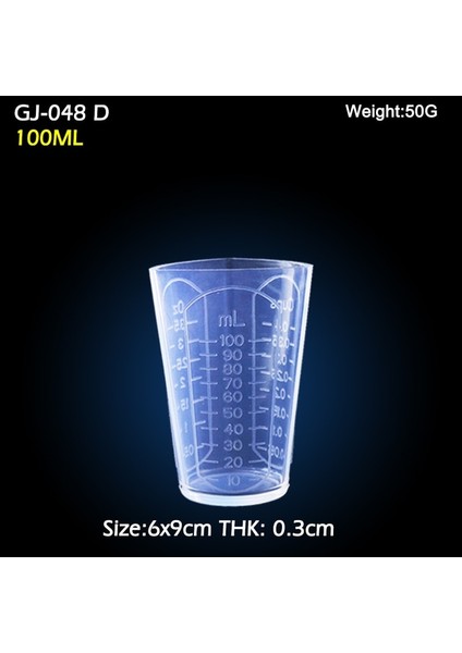 D 100ML 50G Diğer 1 Adet Şeffaf 50ML-1000ML Silikon Üçgen Mezun Ölçüm Kabı Sıvı Konteyner Epoksi Reçine Yapma Araçları Aksesuarları (Yurt Dışından)