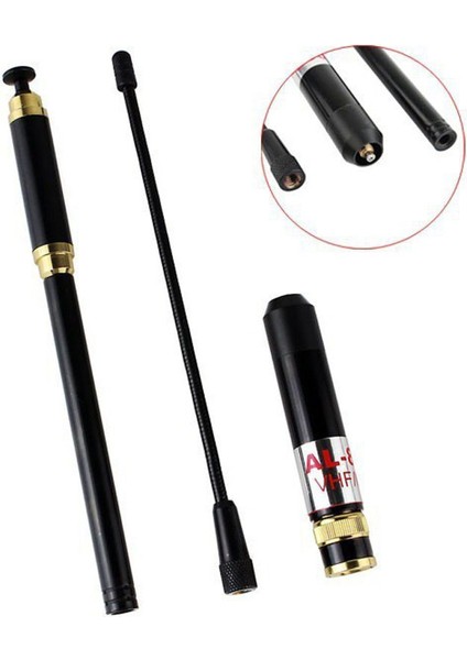 Bnc Pryme AL800 Sma-F Dişi/sma Erkek/bnc 144/430MHZ Dual Band AL-800 Kenwood Yaesu Baofeng Radyo Için Yüksek Kazançlı Teleskopik Anten (Yurt Dışından) modelleri