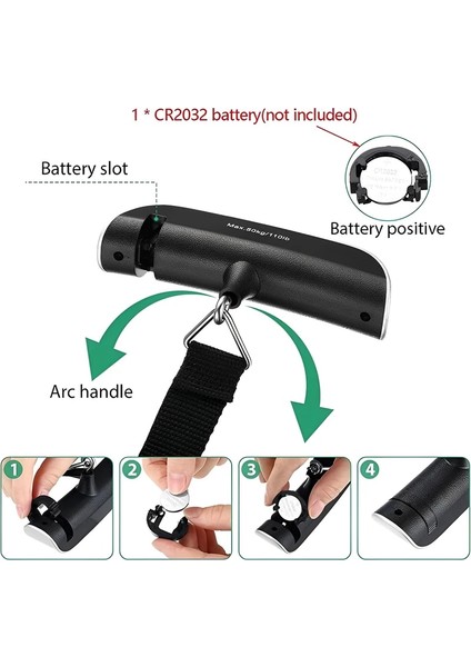 Resim Olarak Taşınabilir Terazi Dijital LCD Ekran 110LB/50KG Elektronik Bagaj Asılı Bavul Seyahat Ağırlığı Bagaj Çantası Ağırlık Dengesi Aracı (Yurt Dışından) modelleri