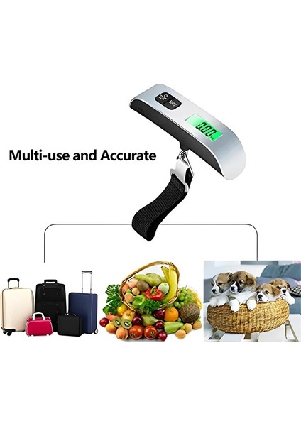 Resim Olarak Taşınabilir Terazi Dijital LCD Ekran 110LB/50KG Elektronik Bagaj Asılı Bavul Seyahat Ağırlığı Bagaj Çantası Ağırlık Dengesi Aracı (Yurt Dışından) indirimleri