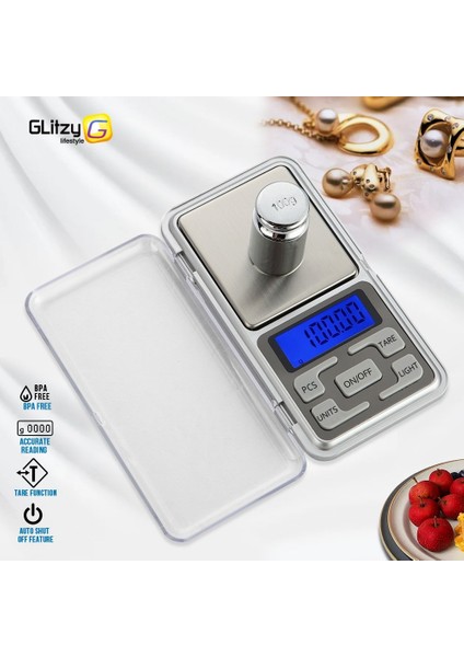 200G 0.01 Mutfak Terazisi Dijital Takı 200/500G 0.01G Yüksek Doğruluk Arkadan Aydınlatmalı LCD Ekran Mini Cep Toz Ilaç Gram Pişirme Tartmak (Yurt Dışından)