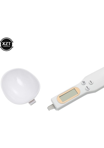Beyaz 500G/0.5G Taşınabilir LCD Dijital Mutfak Terazisi Ölçüm Kaşığı Kahve Şeker Gram Elektronik Kaşık Ağırlık Volumn Gıda Ölçeği Yeni (Yurt Dışından)