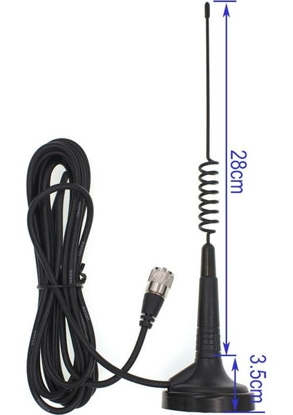 Siyah MAG-1345 26MHZ 27MHZ 28MHZ Yüksek Kazançlı Cb Radyo Anteni Manyetik Tabanlı PL259 Konnektörü Cb-27 CB-40M Vatandaş Bant Radyo (Yurt Dışından) fırsatları