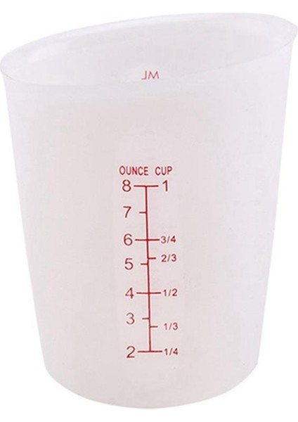 Pembe L 250/500ML Mutfak Ölçüm Kabı Çift Ölçekli Karıştırma Silikon Ölçüm Kabı Borulu Silindir Yeniden Kullanılabilir Mutfak Ölçme Aracı (Yurt Dışından) modelleri
