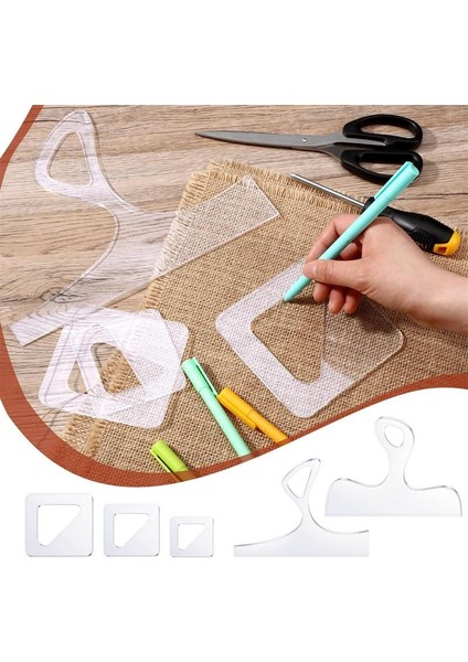 Stil 2 Akrilik Kesme Şablonu Şeffaf Saplı Kesme Tahtası Yönlendirici Şablonları Ağaç Işleme Izleme Şablonları Kesim Kılavuzu Araçları 3 Stil (Yurt Dışından) fiyatları