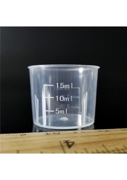15ML 10 Adet 15ML/30ML Şeffaf Şeffaf Plastik Çift Ölçekli Ilaç Ölçüm Kabı Ölçü Sıvısı Laboratuvar Mutfak Gereçleri (Yurt Dışından)