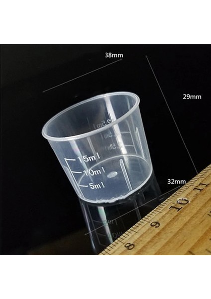15ML 10 Adet 15ML/30ML Şeffaf Şeffaf Plastik Çift Ölçekli Ilaç Ölçüm Kabı Ölçü Sıvısı Laboratuvar Mutfak Gereçleri (Yurt Dışından)