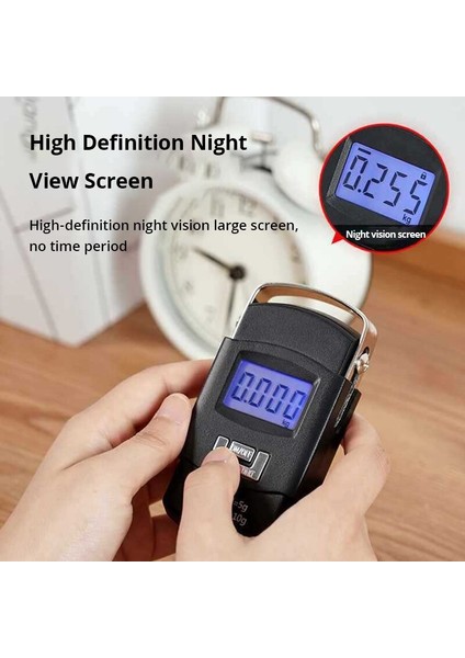 Beyaz 50 kg 50 kg Taşınabilir Elektronik Taşınabilir Bagaj Ölçeği LCD Dijital Ekran Ekspres Teslimat Kantarı Kanca Mini Ev Ölçeği (Yurt Dışından) fırsatları