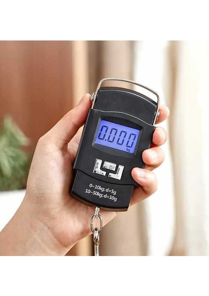 Beyaz 50 kg 50 kg Taşınabilir Elektronik Taşınabilir Bagaj Ölçeği LCD Dijital Ekran Ekspres Teslimat Kantarı Kanca Mini Ev Ölçeği (Yurt Dışından) indirimleri