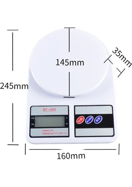 10 kg 1g 5-10 kg Taşınabilir Mutfak Terazisi Yüksek Hassasiyetli Ev Pişirme Terazisi Tıp Sağlık Gıda Tartı Ev Elektronik Tartı (Yurt Dışından)