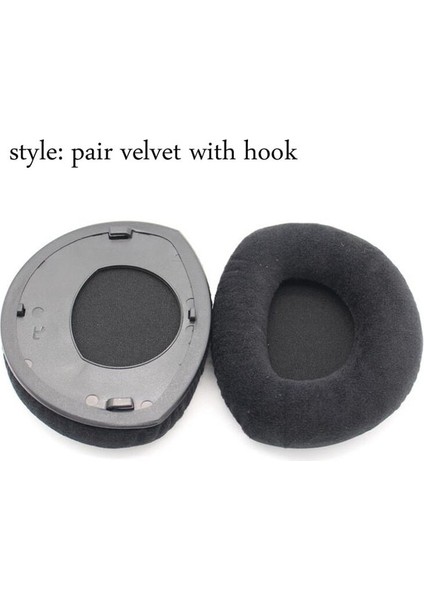 Kadife Kanca ile Bir Çift Yedek Kulak Yastıkları Kancalı Veya Değil Sennheiser RS110 RS160 RS170 RS180 HDR160 HDR170 HDR180 Minder Kılıfı Kulak Pedleri (Yurt Dışından)