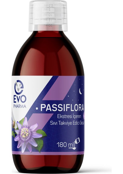 Evo Pharma Evopharma Passiflora Ekstresi Içeren Sıvı Takviye Edici Gıda 180 Ml