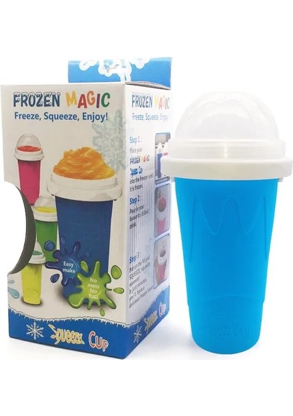 Roseo Smoothies Kupası Dondurma Makinesi Hızlı Dondurulmuş Silikon Sıkma Fincan Dıy Milkshake Şişe Slushy Maker Şişe Bardak Yaz Soğutma Fincan (Yurt Dışından)