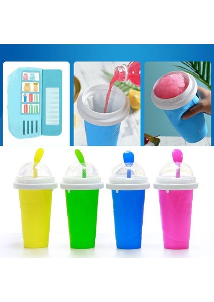 Roseo Smoothies Kupası Dondurma Makinesi Hızlı Dondurulmuş Silikon Sıkma Fincan Dıy Milkshake Şişe Slushy Maker Şişe Bardak Yaz Soğutma Fincan (Yurt Dışından)