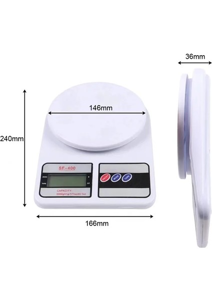 5kg SF-400 Mutfak Terazisimutfak Aksesuarları Tıbbi Malzeme Ölçeği Üreticisi Elektrikli Hediye 10KG Timemore Tartı Cafe Gıda (Yurt Dışından)