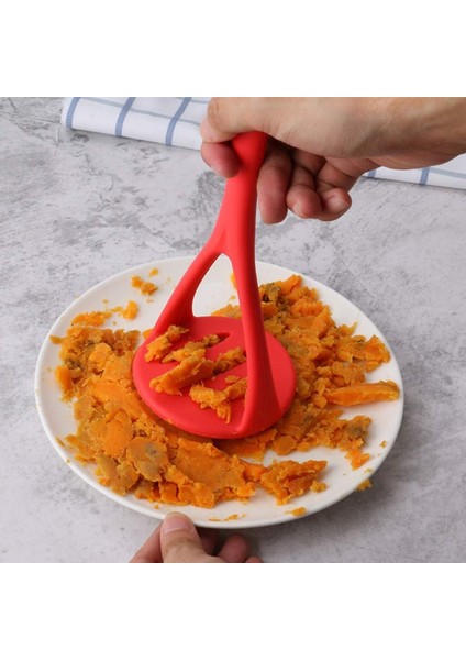 Kırmızı Patates Kırıcı Silikon Ezici Mutfak Aletleri Ricer Taşınabilir Patates Ezici Meyve Sebze Araçları Basınç Makinesi (Yurt Dışından) modelleri