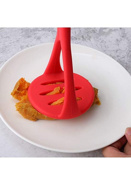 Kırmızı Patates Kırıcı Silikon Ezici Mutfak Aletleri Ricer Taşınabilir Patates Ezici Meyve Sebze Araçları Basınç Makinesi (Yurt Dışından) fırsatları