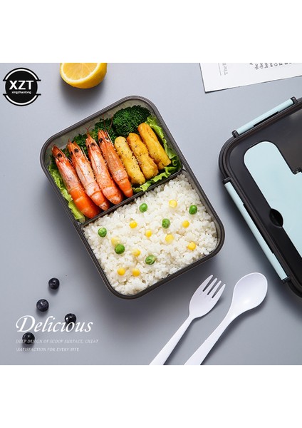Bej 1100 ml Taşınabilir Yemek Kabı Çocuklar Için Gıda Konteyner Depolama Yalıtımlı Yemek Kabı Bento Kutusu Japon Aperatif Kutusu Kahvaltı Kutuları (Yurt Dışından)
